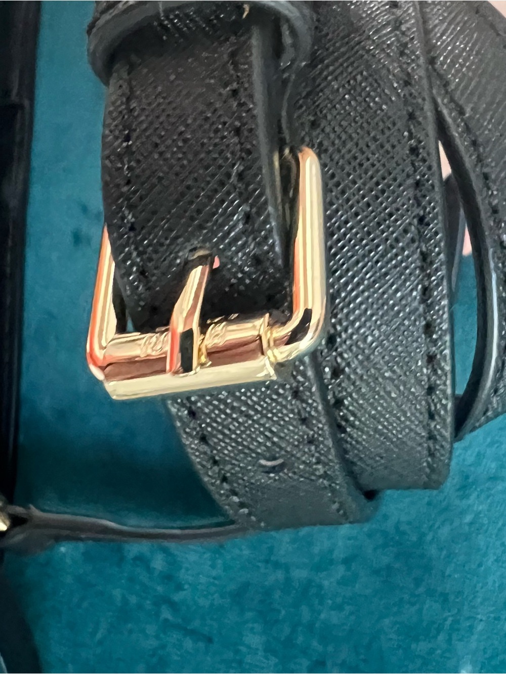 Original Henri Bendel Black Leather Crossbody/tablet bag. Croc front pouch. - Picture 4 of 8